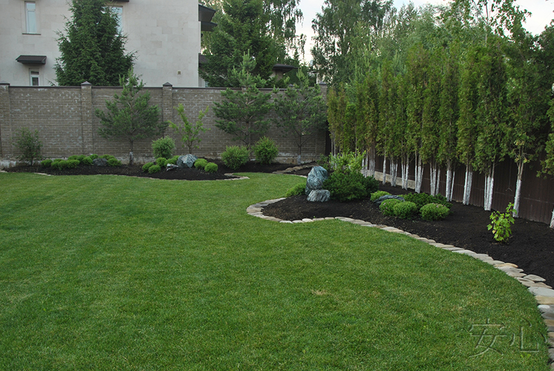 Garden with large lawn