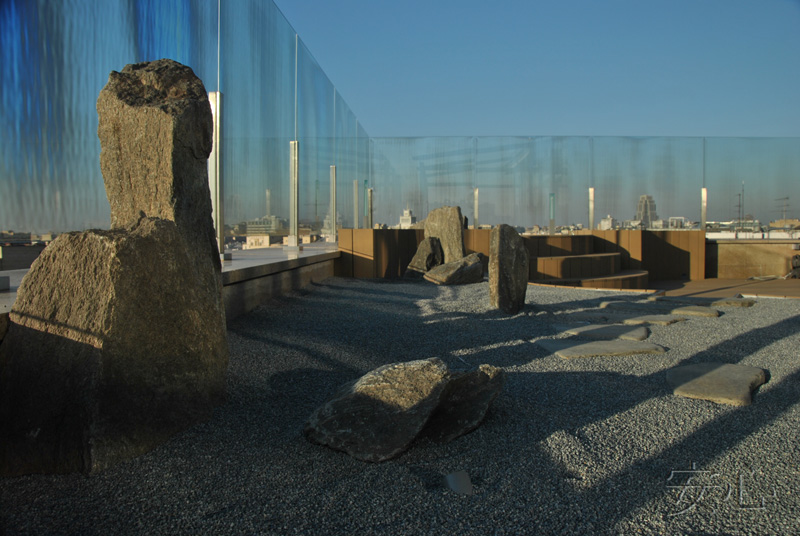 Garden of stones in the city