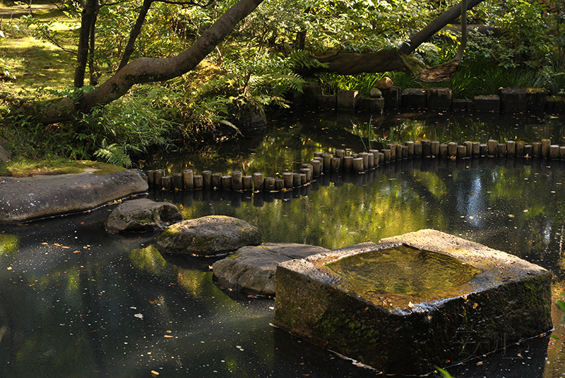 chozubachi in Japanese garden