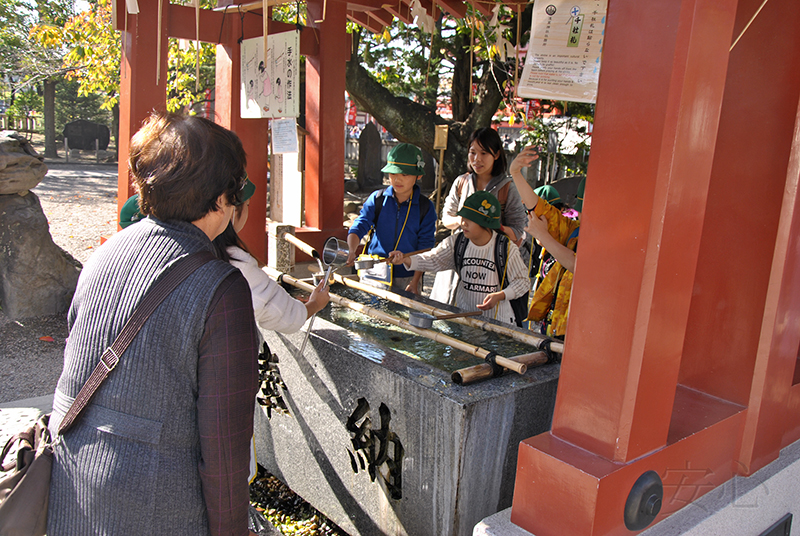 temizuya in Japanese garden