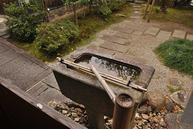 tsukubai in Japanese garden